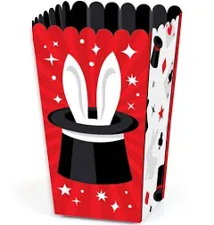 Big Dot of Happiness Ta-Da Magic Show Magical Birthday Party Favor Popcorn Treat Boxes (Set