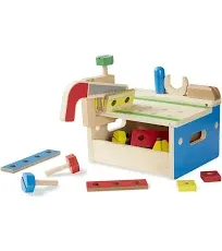 Melissa &amp; Doug Classic Toy Hammer &amp; Saw Tool Bench New