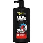 AXE Total Fresh 3 in 1 Body Wash, Shampoo, Conditioner, Body Wash