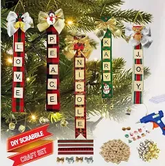 Cheerin DIY Christmas Ornaments Scrabble Tiles