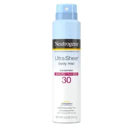 Neutrogena Ultra Sheer Body Mist Sunscreen Spray Broad Spectrum SPF 30, Lightweight, Non-Greasy & Water Resistant, Oil-Free & Non-Comedogenic, Oxybenzone-Free UVA/UVB Sunscreen Mist, 5 oz (Pack of 3)