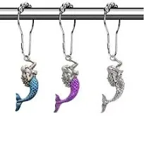 Aimoye Mermaid Shower Curtain Hooks Rings