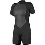 Women's Reactor-2  2mm Back Zip S/S Spring Wetsuit - Black