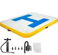 Inflatable Dock Platform, Inflatable Floating Dock 8x5 ft with Electric Air Pump