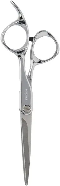 Fromm Professional Explore 5.75" All Purpose Hair Cutting Shears on Wet & Dry Hair in Polished Silver Japanese Steel Scissors with Beveled Blade for New Stylist, DIY Home Use, Experienced Stylist