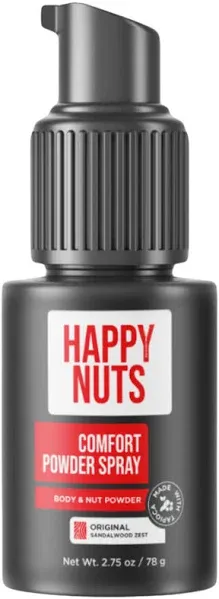 Happy Nuts Comfort Powder Spray: Anti Chafing &amp; Mens Deodorant, Aluminum-Free, S