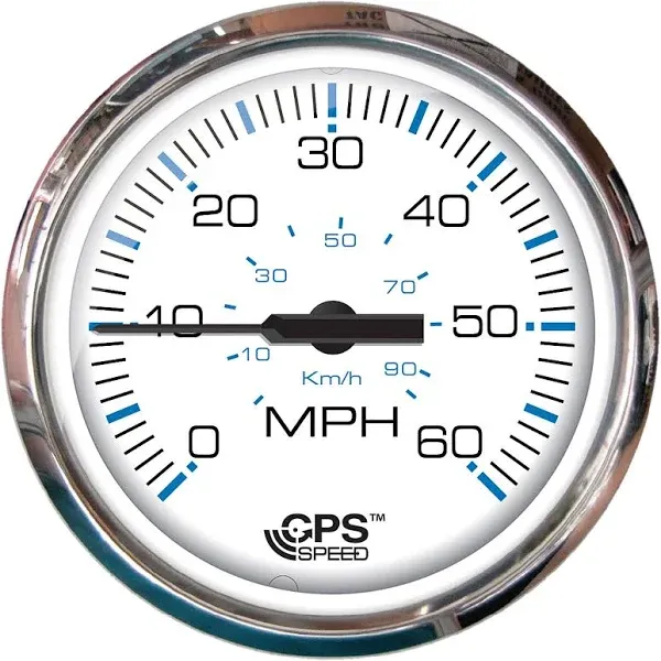 Faria Chesapeake White SS 4" Studded Speedometer