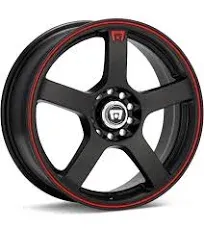 Motegi MR116 15x6.5 4x100/4x108 40mm Black/Red Wheel Rim 15" Inch