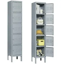 66"h x 12"w Metal Lockers With Lock for Employees,Storage Locker Cabinet for Home Gym Office School Garage