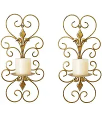 Set of 2 Wall Sconces Candle Holders