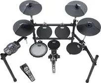 KAT Percussion KT-200 5-Piece Electronic Drum Set with snare pads cymbals kick