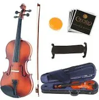 1/4 MV200 Violin Mendini By Cecilio Violin For Beginners, Adults - Beginner Kit