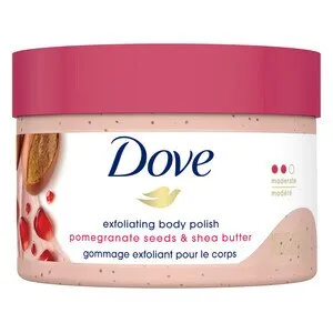 Dove Scrub Pomegranate & Shea Butter For Silky, Soft Skin Body Scrub Exfoliates and Provides Lasting Nourishment 10.5 oz