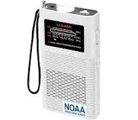 LIJIANI NOAA Weather Radio Portable Am FM Transistor Battery Operated by1500MAH Battery with Strong Flashlight Emergency SOS Alarm Ultra