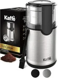 Kaffe Electric Coffee Blade Grinder W/Removable Cup - 4.5Oz - Black (W/Cleaning