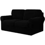 Chun Yi 5 Piece Stretch Loveseat Sofa Cover, 2 Seater Couch Slipcover with Two Separate Backrests and Cushions with Elastic Band