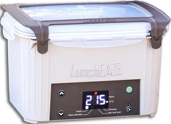 Luncheaze Core Cordless Electric Lunch Box – Self-Heating, Battery Powered Food Warmer for Work, Travel– 220°F Heat, BPA Free, Meal Prep Friendly