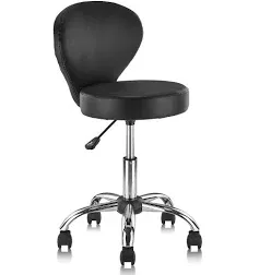 ***OPEN BOXKLASIKA GoyaS Rolling Swivel Stool Back Support Adjustable Hydraulic