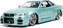 Jada Fast &amp; Furious 1/24 Brian&#039;s Nissan Skyline GT-R (BNR34) Light Green