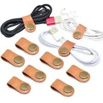 Stocking Stuffers for men 10 Pack Cord Organizer,Cord Holder,Cable Clips Leat...