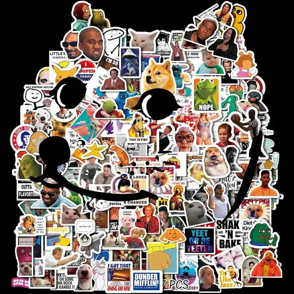 337 pcs Meme Stickers, Funny Stickers for Adults &amp; Teens, Waterproof Vinyl 