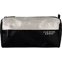 Five Star Pencil Pouch, Pencil Case, 9-Pocket Pouch, 4" x 8", Black/Grey (505600A-ECM)