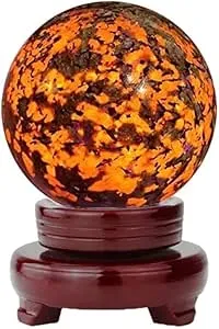 5A+ Natural Yooperlite Stone Crystal Stone Crystal Ball,crystal sphere,magic crystal ball,Powerful,Healing Crystal Reiki Chakra Energy Healing Stone, home decor (70mm-80mm)