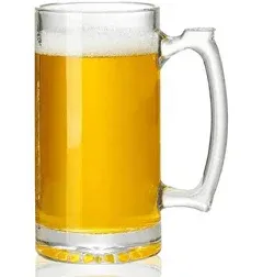 VAMB LLC Beer Mug 770ml Freezer Safe Thick Glass Sports Beer Stein with Handle &amp;