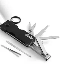 Keychain Nail Clipper Multitool 8in1 EDC Utility Tool with Nail Clipper Scissors