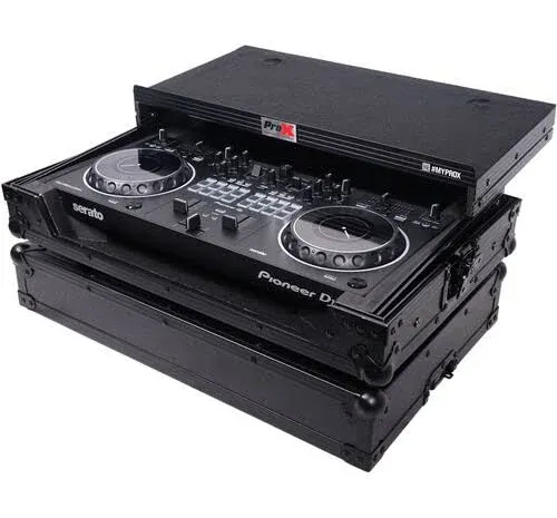 ProX X-DDJREV1LTBL ATA Black Road Case For Pioneer DDJ-REV1 Control+Laptop Shelf | Reverb