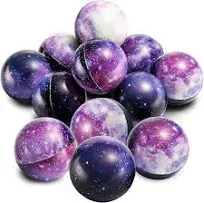 Galaxy Stress Balls for Kids - Pack of 24 Bulk - Squeeze Anxiety Fidget Sensory Balls for Children with Outer Space Theme, Toys for Party Favors and Birthday Party Supplies