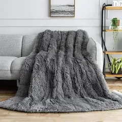 Weighted Blanket Queen Size 15 Pounds for Adults, Sherpa Faux Fur Heavy Blanket 