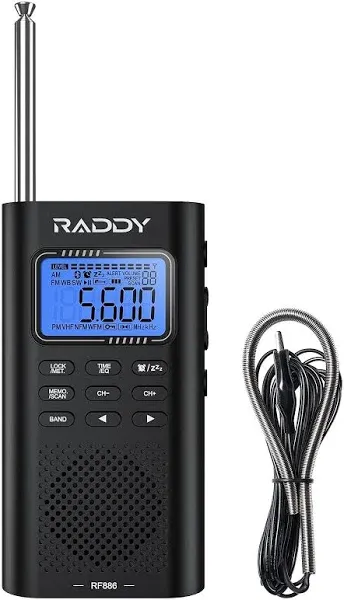 Raddy RF886 Shortwave Radio | AM/FM/SW/VHF/WB | Bluetooth Connection |