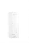 James Martin Vanities Addison 12" Depth Petitie Tower Hutch - Right, Glossy White