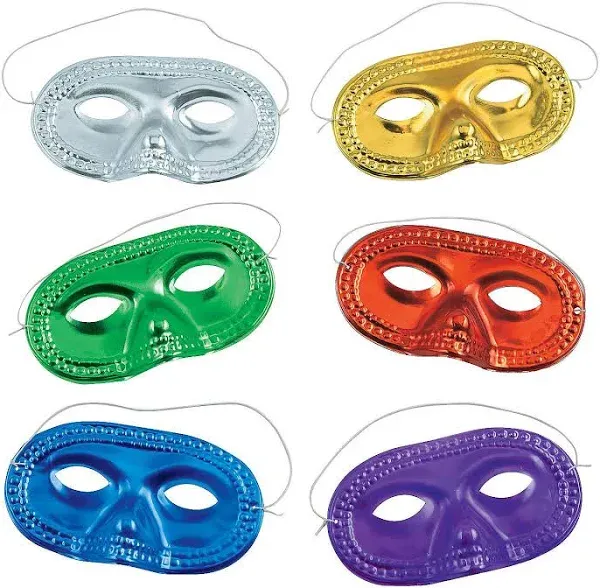 Fun Express Metallic Half-Masks