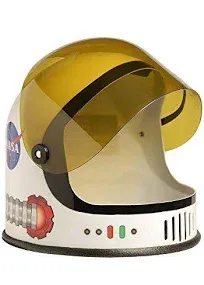 Customised/Per<wbr/>sonalise-White<wbr/>-Jr Astronaut Helmet-Movable Visor-NASA Logo-Aeromax