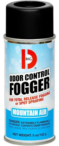 Big D 344 Odor Control Fogger, Mountain Air Fragrance-Kills odors from fire, flood, decomposition, skunk, cigarettes, musty smells-Ideal for use in cars, property management, hotels ,5 oz (Pack of 12)