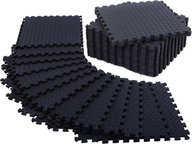 24pc Puzzle Exercise Mat w/ EVA Foam Interlocking Tiles 96 Sq Ft GYM Home