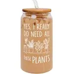 Plant Gifts - Gifts for Plant Lovers, Plant Lover Gifts - Cool Gifts for Plant Lovers - Christmas Gifts for Plant Lovers - Plant Lover Gifts for Women, Gardening Gifts for Women - 20 Oz Can Glass