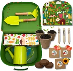 Kids Gardening Set | Kids Gardening Tools | 15 Pcs Toddler Gardening Set with Rake, Shovel, and Small Watering Can for Kids | Gardening Kit with Seeds | Educational Outside Toys for Kids