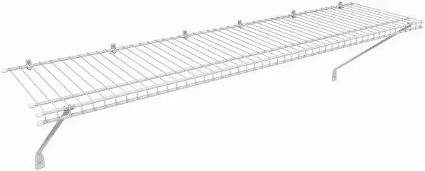 48 in. W x 12 in. D White Steel Wire Closet Shelf