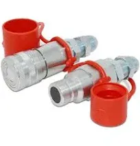 Flat Face Hydraulic Quick Connect Coupler Set