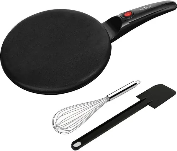 Crepe Maker, Cooks Crepes Bacon, Roti, Tortillas &amp; Pancakes - Nonstick Cooktop