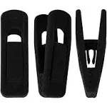 60Pcs Velvet Hanger Clips Non-Slip Velvet Clip Strong Finger Clip Black Felt ...