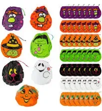 Halloween Drawstring Goody Bags (6dz) for Halloween - Party Supplies - Bags - Plastic Bags - Halloween - 72 Pieces