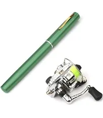 Lixada Fishing Rod Reel Combo Mini Pen Fishing Pole Kit Telescopic Fishing Rod Spinning Reel Combo Kit