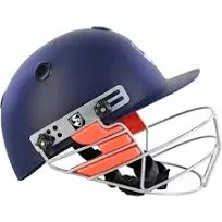 SG OPTIPRO Cricket Helmet | Navy Blue | Size: Large | for Men & Boys | Adjustable Steel Grill | Breathable Inner Padding | Lightweight