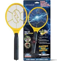 DEVOGUE Electric Fly Swatter Bug Zapper Battery Operated Flies Killer Indoor & Outdoor Pest Control Mosquito and Insect Catcher