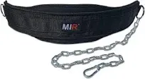 Mir Dip belt With 36&#034; chain, 500lbs - 650lbs weight capacity, One Size, BLACK 