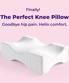 Pillow Cube Knee Cube Deluxe - Knee Pillow for Side Sleepers, Hip Pain Relief, Between Leg Pillow, Thigh Pillow, Leg Support, Memory Foam - 12"x18"x5"